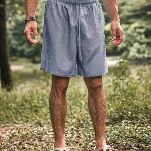 eco friendly 100% linen shorts