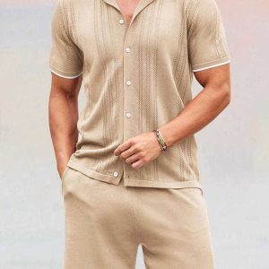 casual business knit polo sets